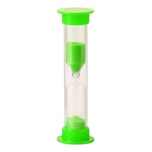 1 Adet Mini Küçük Kum Saat 3 Dakika 8 Cm Kum Zamanlayıcısı Dekoratif Masaüstü Plastik Çocuklar İçin Yeşil
