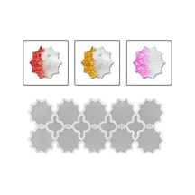 Epoksi Silikon Kalıp Dişli Motifli Magnet Kalıp 8 Cm 10 Lu Şeffaf