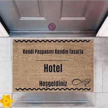Kapı Önü Paspası Dekoratif Dijital Baskı Hotel P-2542 Renkli
