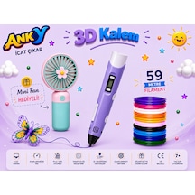 Anky Mor 3d Kalem 50+9 M Flament + Fan Hediyeli