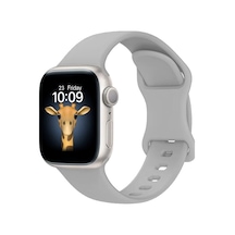 Apple Uyumlu  Watch Seri 7/8/9 45mm Yumuşak Hafif Silikon Kordon Kayış