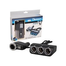 Olesson 1528 12-24v Tek Usb Girişli 120w 80cm Kablolu 3 Lü Araç Çakmak Çoklayıcı