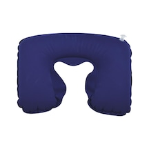 Şişme Seyahat Boyun Yastığı, Ergonomik Travel Neck Pillow, Katlanabilir, Taşınabilir, Uçak, Otobüs, Tren Yolculukları İçin Rahat Uyku Yastığı Lacivert Açık Indigo