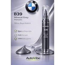 Bmw Rötuş Boya Kalemi B39 Mineral Grey Metallic - Mineral Gri Metalik 2si1arada Çizik Giderici