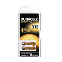 Duracell Hearing Aid 312 a312 - 6 Adet