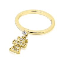 Kuyumcudukkani Elişi Kız Çocuk Sallantılı Yüzük-10223-g-w Gold
