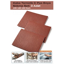 100 120 150 Kum Tabaka Zımpara Seti 3 Adet Pas Ve Boya Sökme Kaba Temizlik