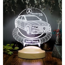 Mercedes E300 Modele Özel 3d Kişiye Özel Led Lamba Mercedes Tutkunlarına Özel Araba Hediyesi