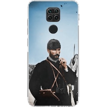 Redmi Note 9 Uyumlu Atatürk Cephede Baskılı Silikon Kılıf Renkli