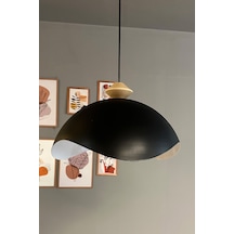 Luna Siyah Tekli Avize Q Kafa Başlık Sarkıt Lamba Restoran Salon Aydınlatma Siyah