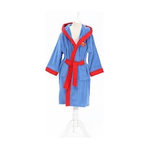 Özdilek Superman Colors Lisanslı Kapüşonlu Çocuk Bornozu 7/8 Yaş Mavi
