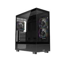 Fazeon F17 750w 80plus Bronze 3x120mm Argb Fanlı Atx Siyah Bilgisayar Kasası