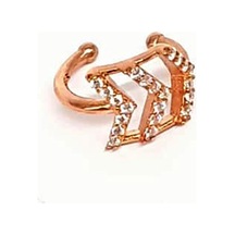 Zirkon Taşlı Gümüş Üzerine Rose Altın Kaplama Kıkırdak Küpesi N11.99829