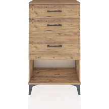 Arges Komodin 3 Çekmeceli 60x30x106 Çam-çam Çam