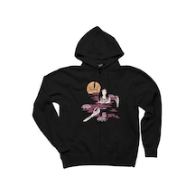 Alcest Kodama Siyah Fermuarlı Kapşonlu Sweatshirt
