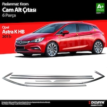 S-dizayn Opel Astra K Hb Krom Cam Çıtası 6 Prç. 2015-2022