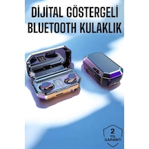 Dijital Göstergeli Bluetooth Bağlantılı Kulaklık Dokunmatik Kontrol Kulak Içi
