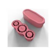 Xurunkeji Stanley Bardaklar İçin Buz Kalıbı, 3 İçi Boş Silindir Buz Kalıbı Yapmak İçin Kapaklı Silikon Buz Makinesi, Yeniden Kullanılabilir Pembe Ve Mavi Pembe Ve Mavi