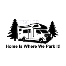 Karavan Ev Nerede Biz Park Su Geçirmez Araba-Sticker
