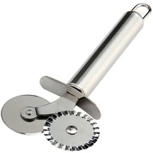 Çelik Hamur Ruleti 2'li Pizza Hamur Kesici Beyaz