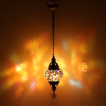 Dekoratif MOZAİK GECE LAMBASI AVİZE OTANTİK OSMANLI LAMBASI