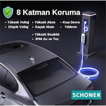22kw Taşınabilir Elektrikli Araç Şarj İstasyonu Wi-fi/bluetooth Smart 5 Metre Tip2 Kablolu Trif