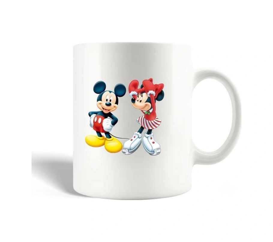 Seramik Kupa - Disney - Mickey Ve Minnie - 30 Cl - Bulaşık Makinesinde Yıkanabilir - Çocuklar İçin