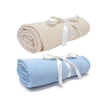 Ezh 2'li 4 Kat Müslin Bebek Battaniyesi 120x110 CM