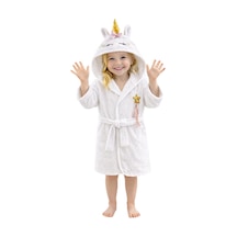 Ely Parker Sku:smgstked0e550147 Ely Parker Çocuk Bornozu Kapşonlu-haynanan Figürlü-kız Bebek Bornoz-çocuk-beyaz Unicorn-13-14 Yaş, Ely Parker, 13-14 Yıl Sku: Smgstked0e550147