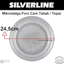 Silverline Uyumlu Esty Mikrodalga Fırın Tırnaksız Düz Cam Tabak Tepsi