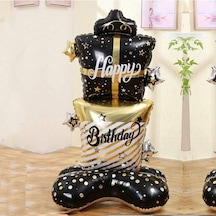 Yılbaşı Folyo Balon Happy New Year 120-58 Ayaklı Diğer