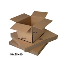 Karton Boş Koli Taşıma Ev Kolisi Çift Oluklu 10 Adet 40X58X40