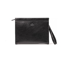 Black El Çantası Erkek Diğer 4297 Vergelio Purse Matte Crystal Clutch Bag Siyah