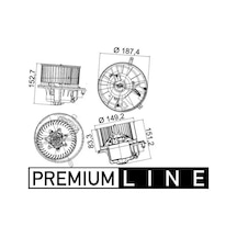 Vw Passat B6 Kalorifer Motoru 2.0 2005-2010 Mahle Ab149000p