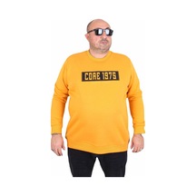 Moc Grande Mocgrande Erkek Büyük Beden Sıfır Yaka 3ip Sweat Core 1975 24209 Hardal Hardal
