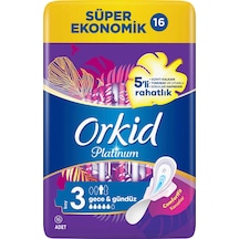 Orkid Platinum Hijyenik Ped Gece Süper Ekonomik Paket 16 Ped