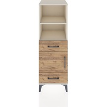 Hyperion Dolap 3 Raflı 2 Çekmeceli Tek Kapaklı 44x44x134 Aytaşı-çam Aytası