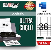 Herboy Hb-1035 52.5 X 33 Mm A4 Laser Etiket 50 Adet