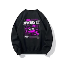 Brz Collection Unisex Oversize Feel Mystyle Sweatshirt-siyah Siyah Brz Collection Unisex Oversize Feel Mystyle Sweatshirt-siyah Siyah