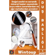 Duşbaşlığı Zeolid Seramik Mineral Doğal Taş Cilt Boncuklu Su Tasarruflu Kireç Önleyici Duş Başlığı Çok Renkli