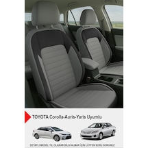 Mocha Taytüyü Oto Koltuk Kılıfı Toyota Corolla-auris-yaris Uyumlu Füme