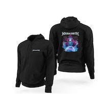 Megadeth Ruler Of The World Siyah Fermuarlı Limited Edit. Kapşonlu Sweat Siyah