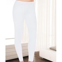 Kadın Modal Uzun Tayt Siyah 3'lü Paket Beyaz