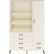Hyperion Dolap 7 Raflı 6 Çekmeceli Tek Kapaklı 132x44x195 Aytaşı-aytaşı/aytaşı Aytası/aytası