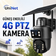 Uninet Solar Kamera 4g Sim Kartlı 2 Kameralı  Dış Mekan Sirenli Ip Kamera