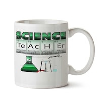 Science Teacher Fen Öğretmeni Periyodik Cetvel İki Tarafı Baskılı Kupa Bardak Çok Renkli