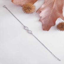 Gümüş Sonsuzluk Kadın Bileklik Gümüş - Rose Gold