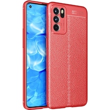 Oppo Reno 6 4G Kılıf Zore Niss Deri Desenli Silikon Kılıf