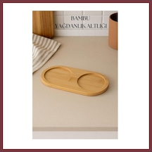 Storeşahin Bambu Yağdanlık Altlığı Çift Yuvalı 9x19 Cm Shn0720