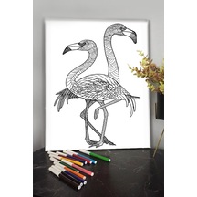 Pelikan 1 40x30cm Çocuklar Için Özel Boyanabilir Tablo Tuval Mandala Kalem Hediyesi Yoktur.